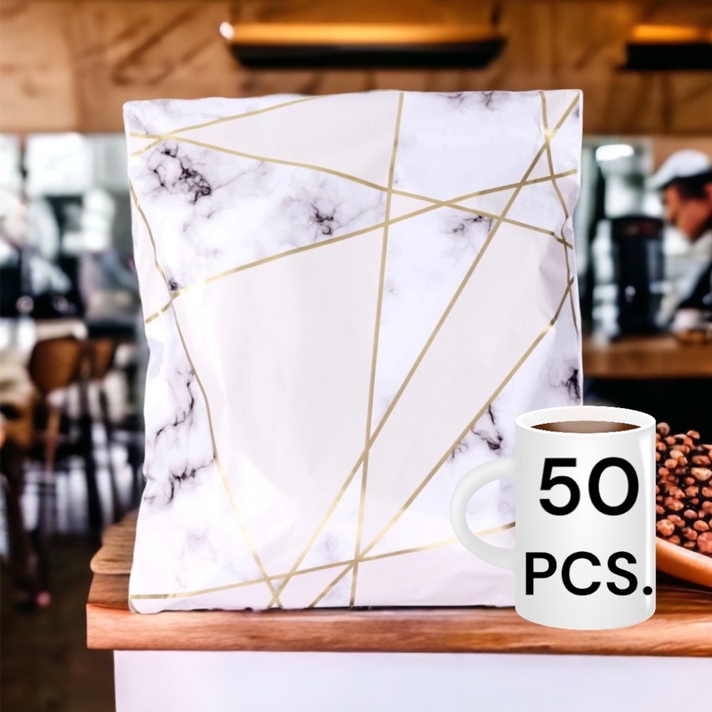 50 10X13 Poly Mailers Marble PRICE IS FIRM - Picture 2 of 8